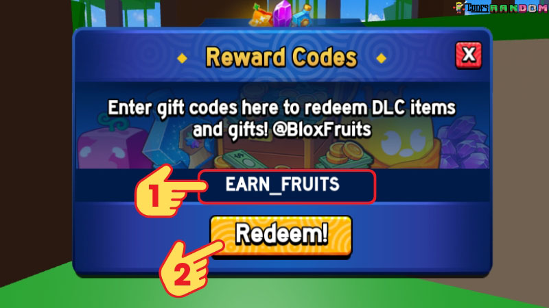 nhap code blox fruit moi nhat buoc 3